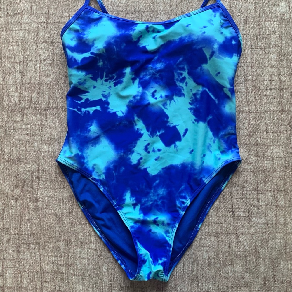 H20h tie dye Bae watch one piece in blue/aqua
